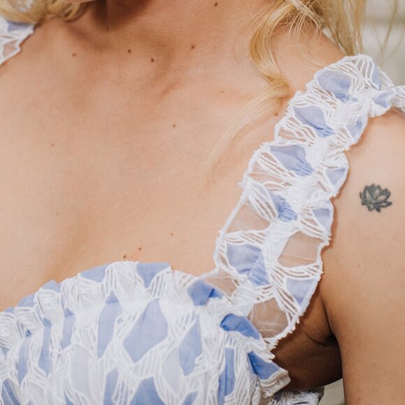 Maison Revolt “Maude” Sheer Embroidered Corset Top – Size 32 (S) - Picture 6 of 10